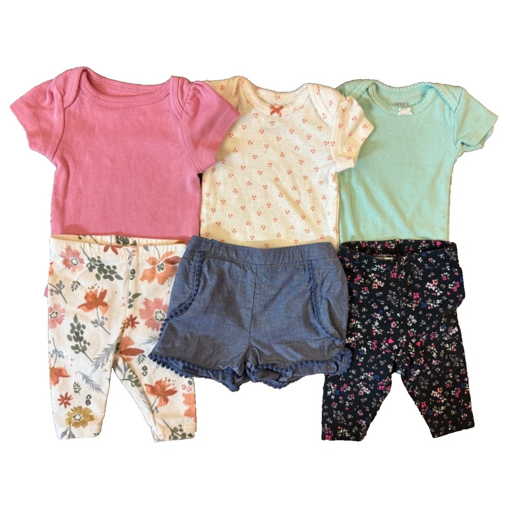 Carters Baby Girl Newborn Outfits Pants‎ Shorts Shirts Bodysuits Clothes Lot